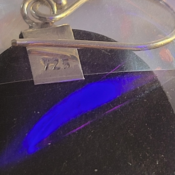 Abalone shell dragonfly drop earrings sterling silver - Picture 3 of 5